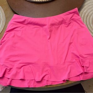 Gottex Vibrant Pink Ruffle Hem Skater Skort
